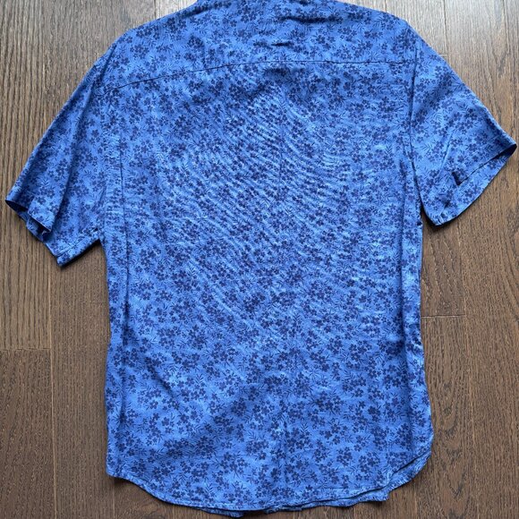 Club Monaco Men's Floral Short Sleeve Shirt - Slim Fit - Medium - Picture 6 of 6